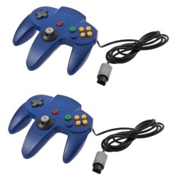 2x-controller-manette-n64-filaire-pour-nintendo-64-bleu