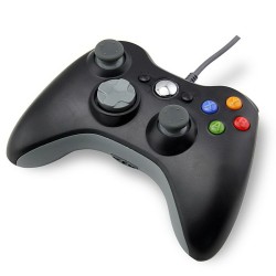 Manette USB pour Xbox 360 & PC Windows filaire - 1.80m - Noire