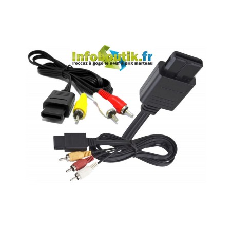 Cable Audio Video A/V - RGB Pour GameCube, Super Nes et Nintendo 64 N64