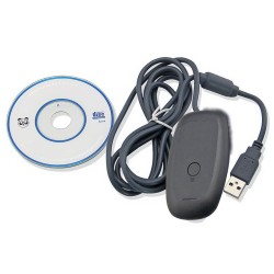 Receiver Récepteur Sans Fil Adaptateur XBOX 360 Manette pour PC Windows Noir