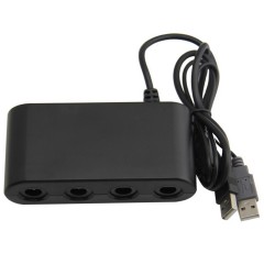 Adaptateur Filaire 4 Manettes GameCube pour  Wii U, Switch ou PC Windows 7/8/10