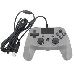 Manette USB pour PS4/PS3/PC Windows filaire - 2m - Grise