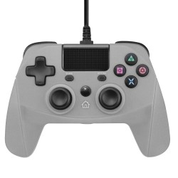 Manette USB pour PS4/PS3/PC Windows filaire - 2m - Grise
