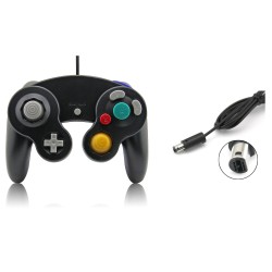 Manette Pad Joystick filaire Pour Console Nintendo GameCube & Wii - Noir