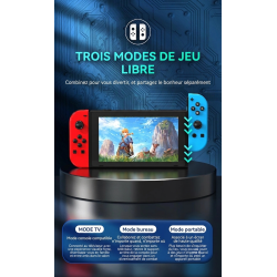 Double Manettes sans fil pour Nintendo Switch avec lumières RVB (noir et or)