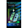 Double Manettes sans fil pour Nintendo Switch avec lumières RVB (noir et or)