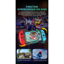 Double Manettes sans fil pour Nintendo Switch avec lumières RVB (noir et or)