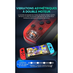 Double Manettes sans fil pour Nintendo Switch avec lumières RVB (Transparentet or)
