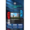 Double Manettes sans fil pour Nintendo Switch avec lumières RVB (Transparentet or)