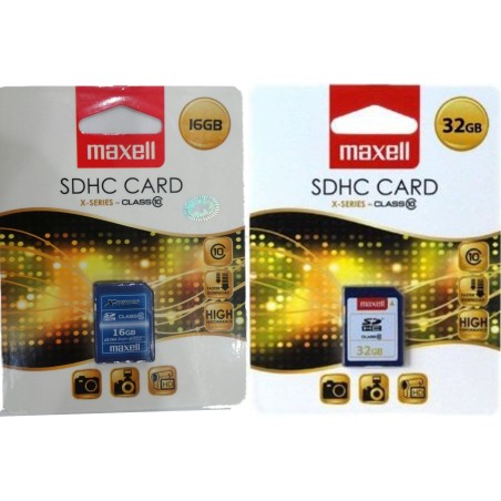 Carte Mémoire SDHC Maxell Class 10 (16Go, 32Go) GOPRO, SANDISK...