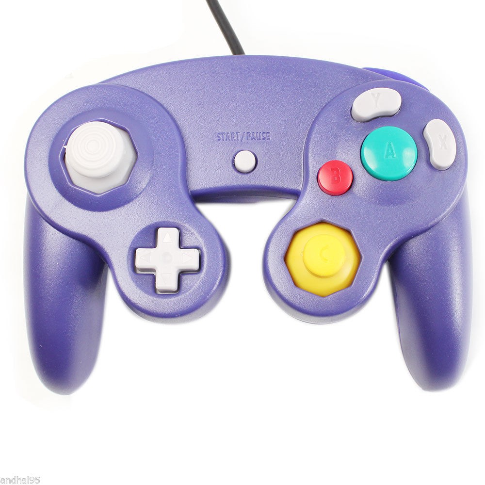 Manette filaire pour Nintendo GameCube et Wii (Noir, Violet, Blanc, Argent) - Bild 7 von 10