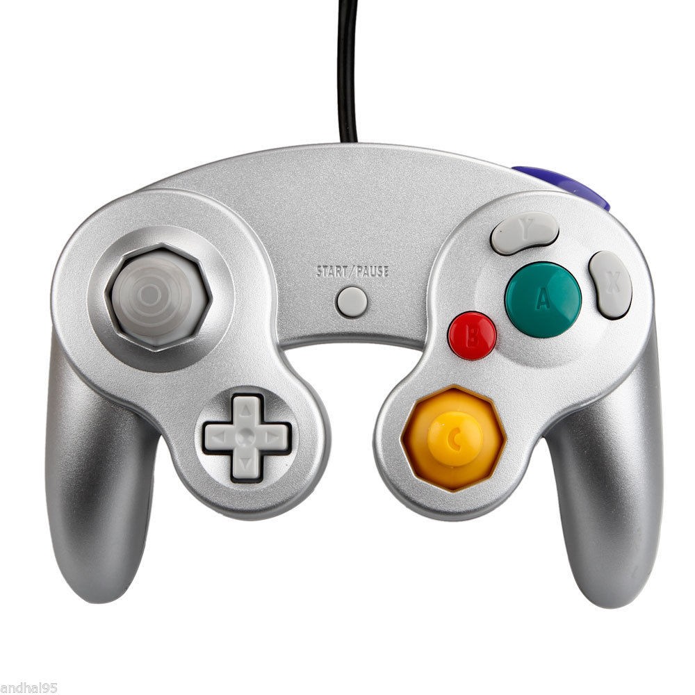 Manette filaire pour Nintendo GameCube et Wii (Noir, Violet, Blanc, Argent) - Bild 10 von 10