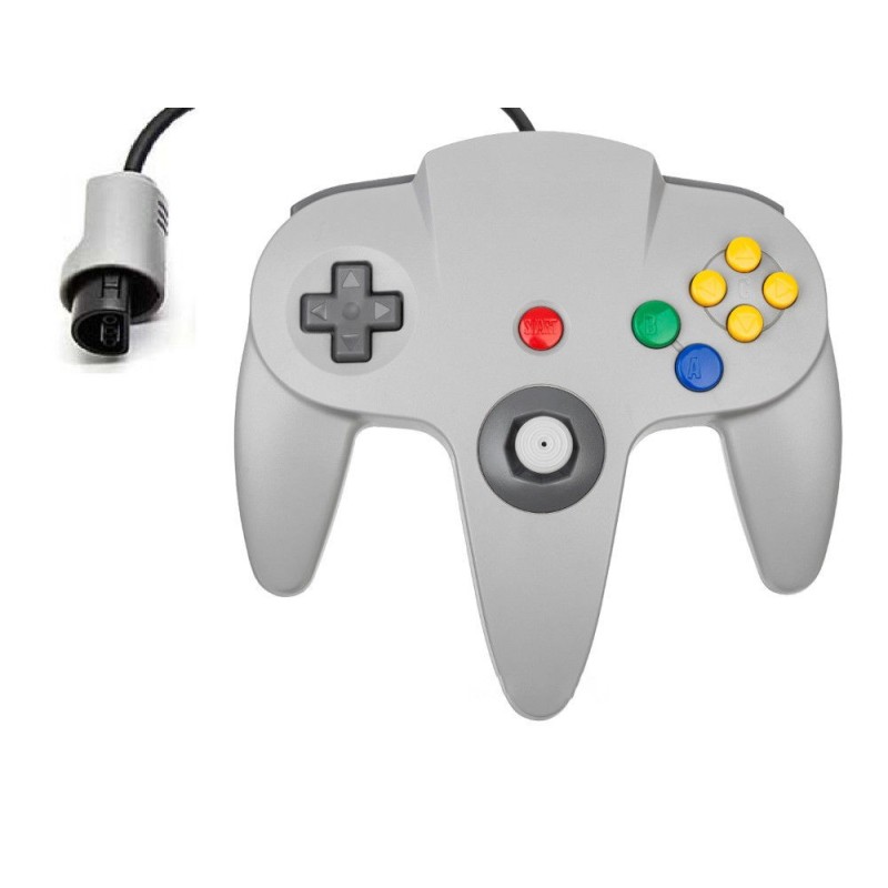 Controller Manette N64 filaire pour Nintendo 64 - Gris
