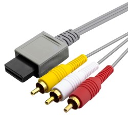 Cable Audio Video A/V - RGB Pour Console Wii, Compatible Wii U