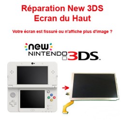 Ecran LCD (IPS) supérieur (haut) de remplacement pour Nintendo New 3DS