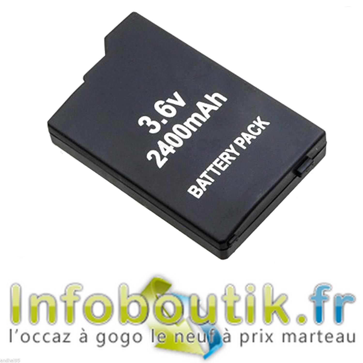 Kit Batterie rechargeable 2400mAh pour PSP 2004 ou 3004, 3600mAh pour PSP 1004 - Imagen 6 de 8